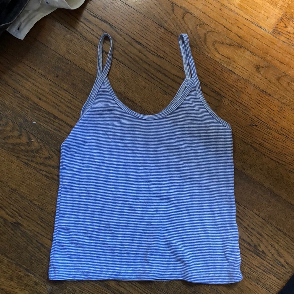 Blue and white brandy Melville tank